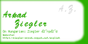 arpad ziegler business card